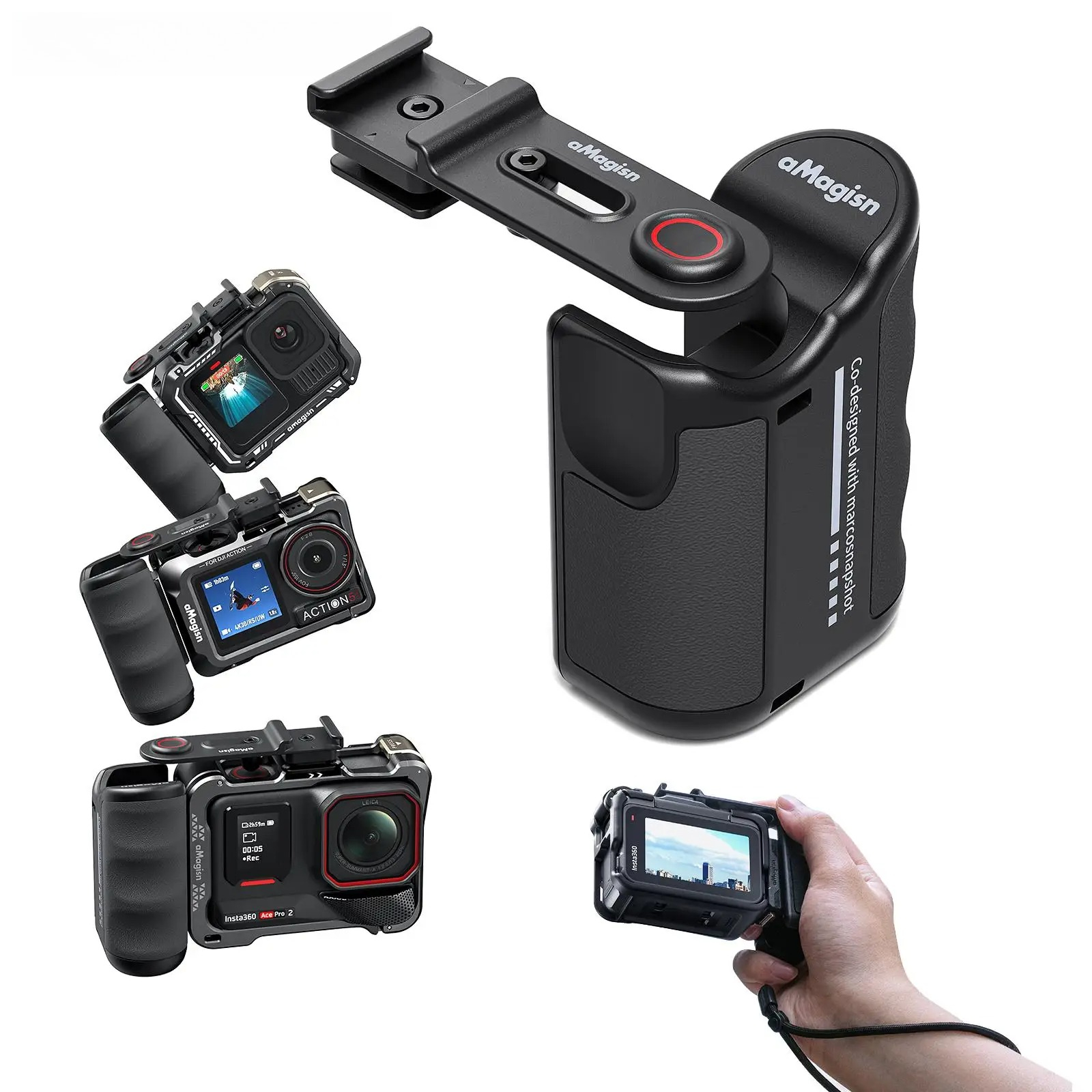 Photography Grip Insta360 X5 - Street Photography Handle Grip for GoPro