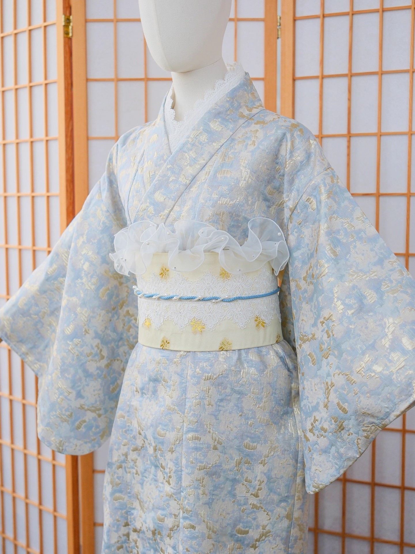 Photography Vintage Style - Women's Japanese Traditional Jacquard Kimono Taisho-Style