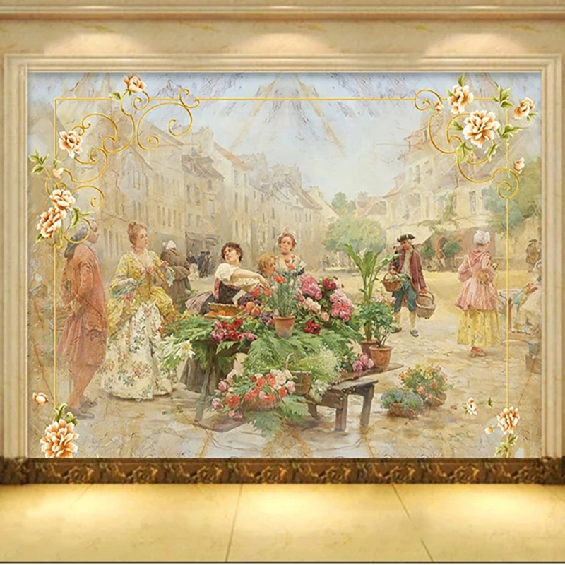 Photography Class - Custom Photo Wallpaper European Style Marble