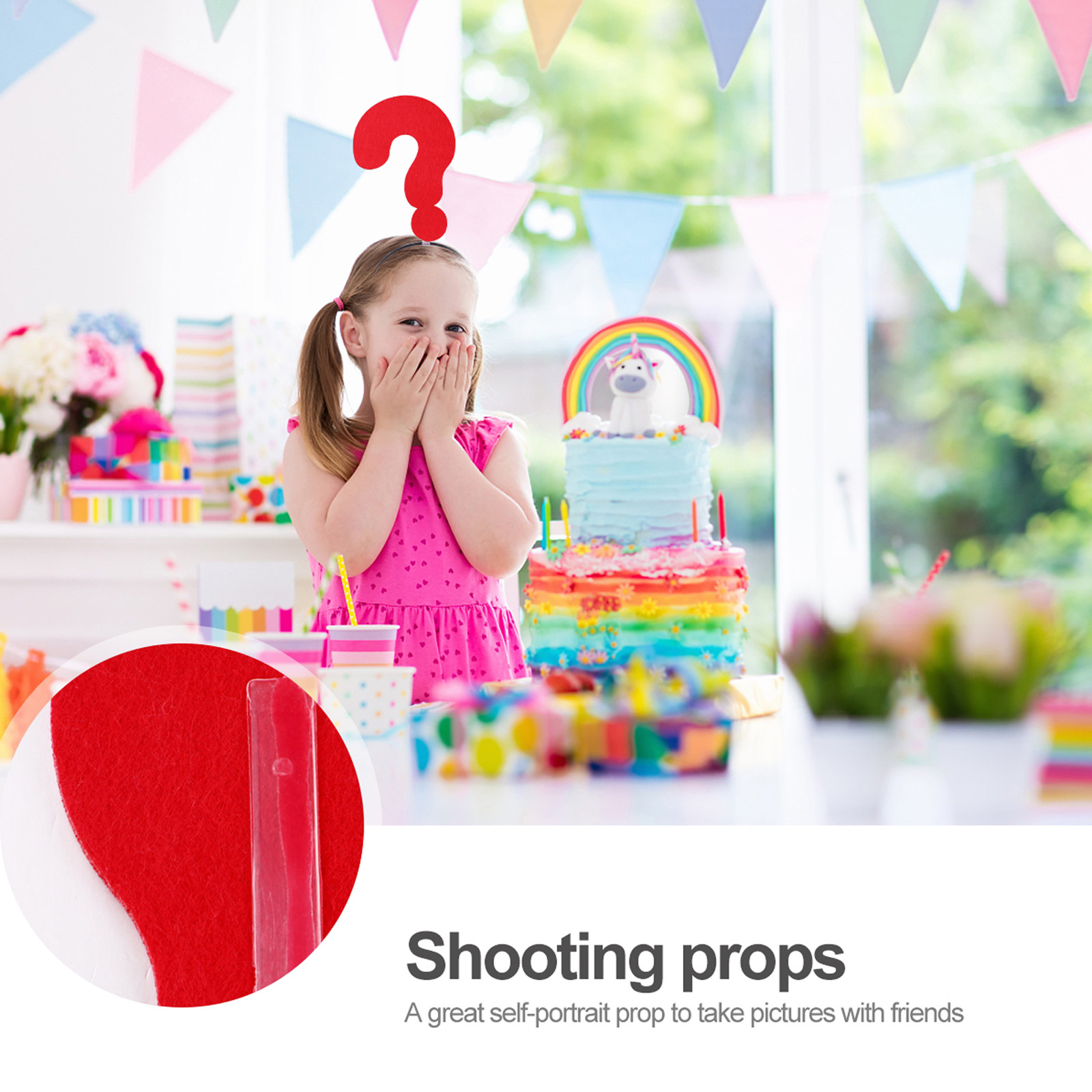 2Pcs Headband with Question Ma - Photography Questions recension och pris