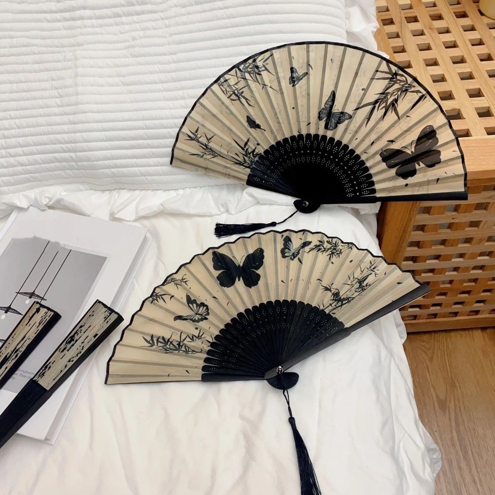 Vintage Silk Folding Fan Woode - Photography Vintage Style recension och pris
