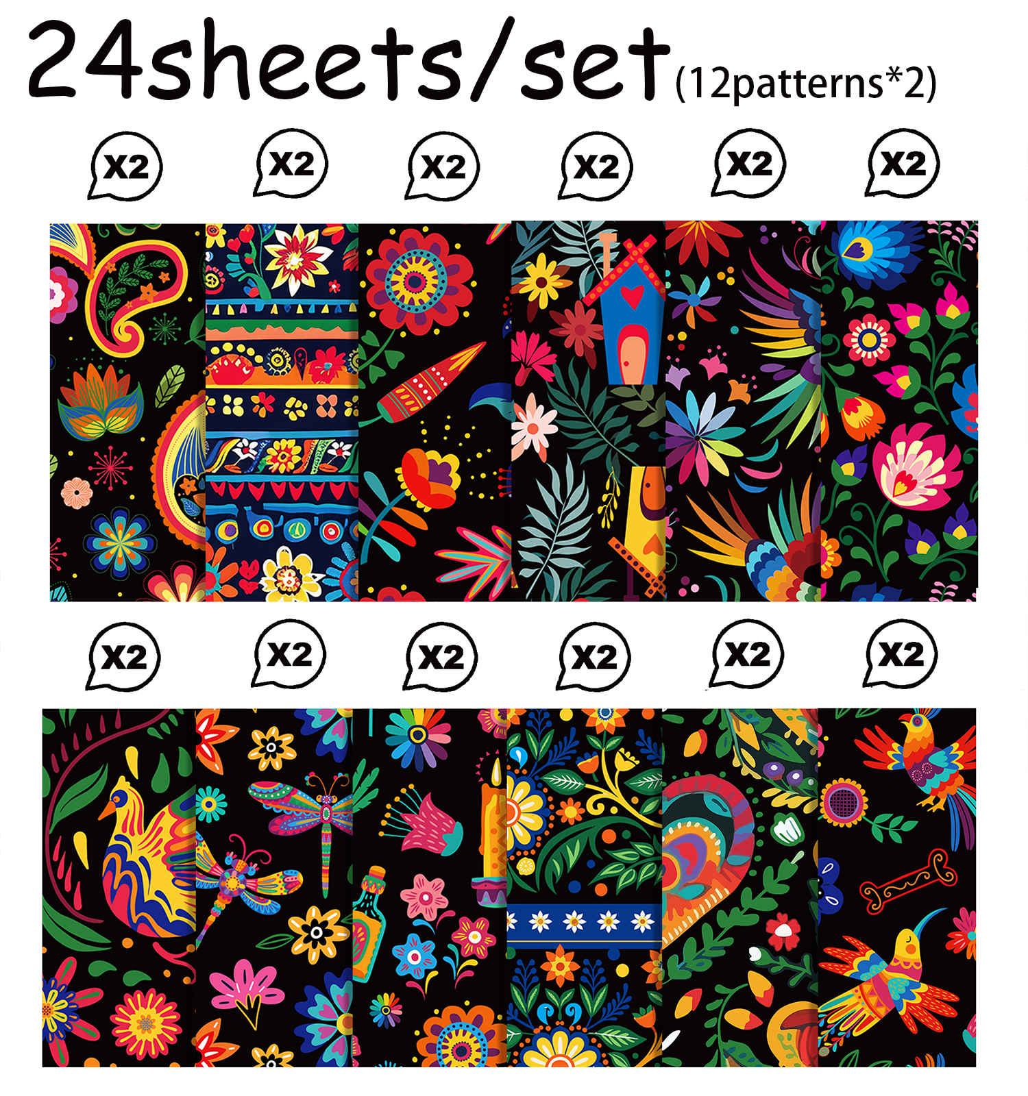 24pcs Mexican Scrapbook Paper  - Photography Class recension och pris