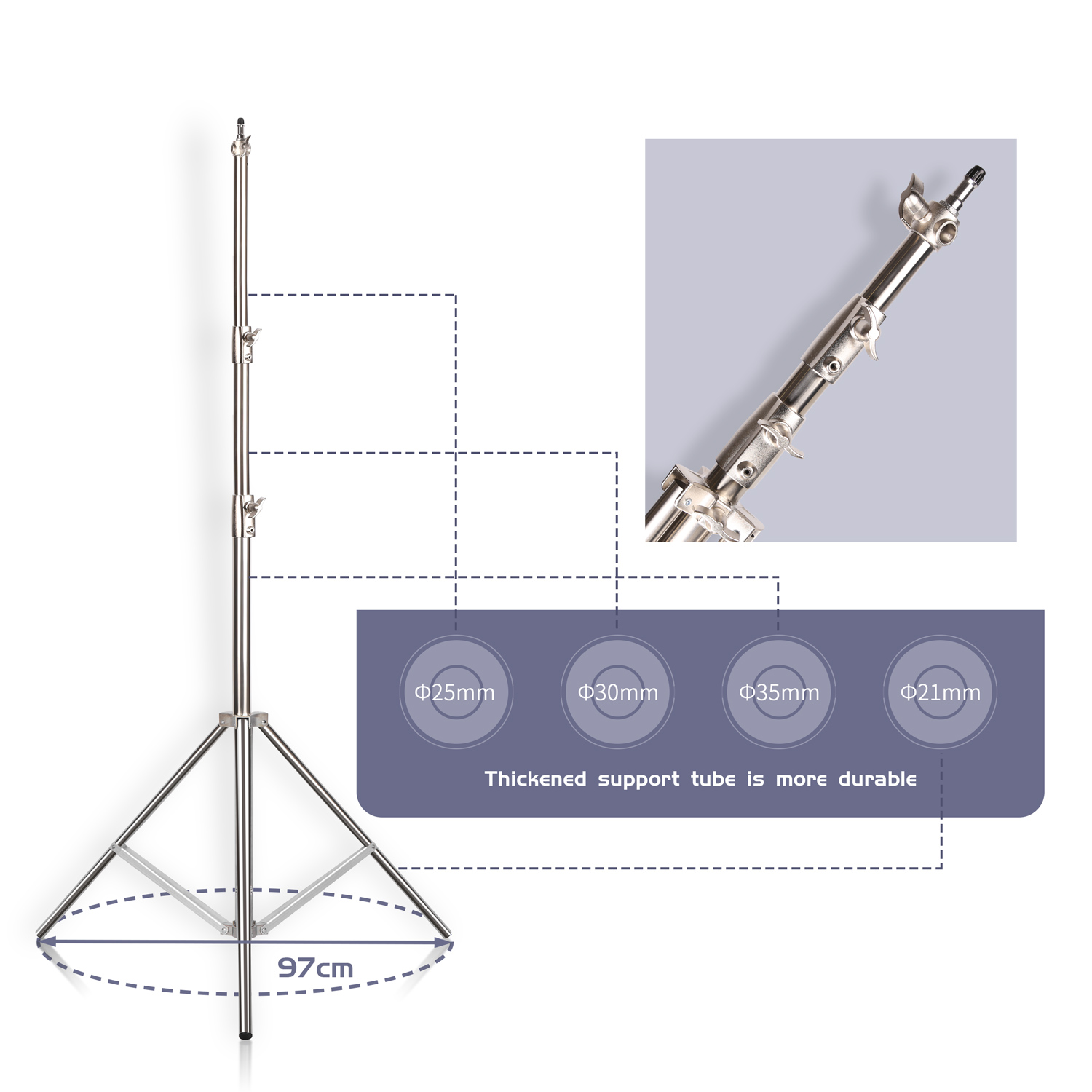 SH 2.8M Stainless Steel Light  - Photography Treatment recension och pris