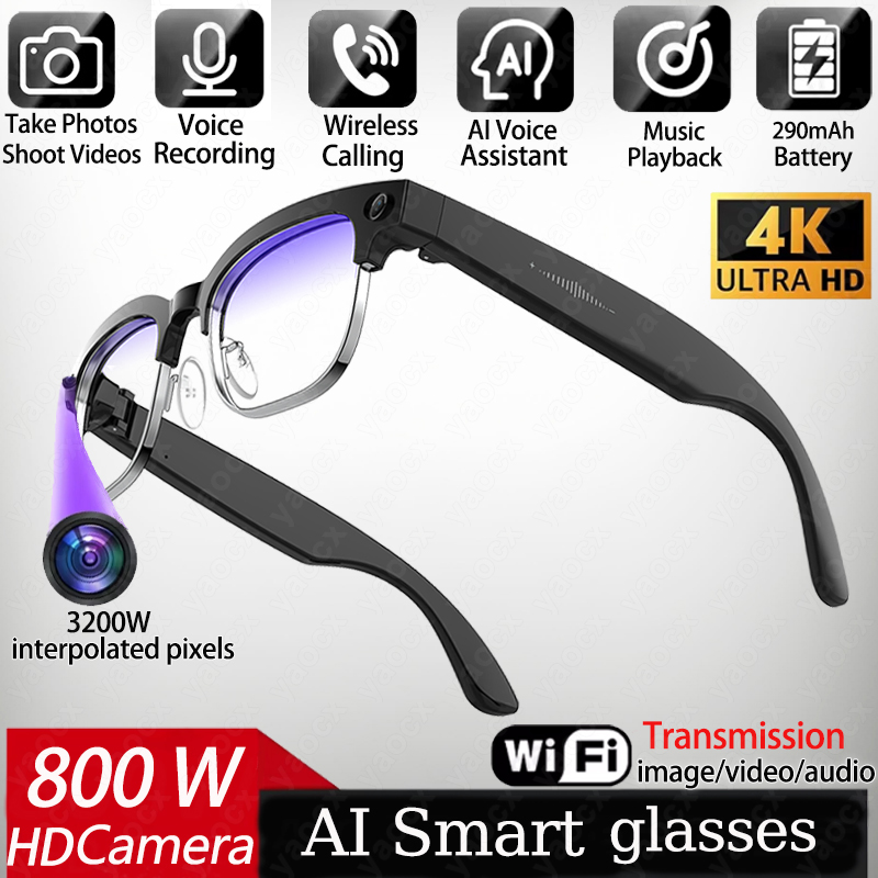 4K Smart AI Glasses 8MP Camera - Photography Product recension och pris