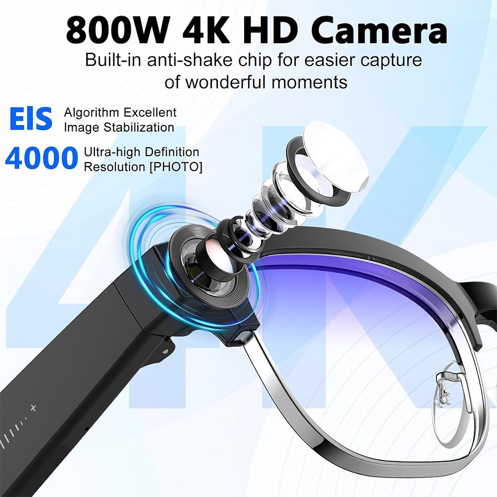 4K Smart AI Glasses 8MP Camera - Photography Product recension och pris