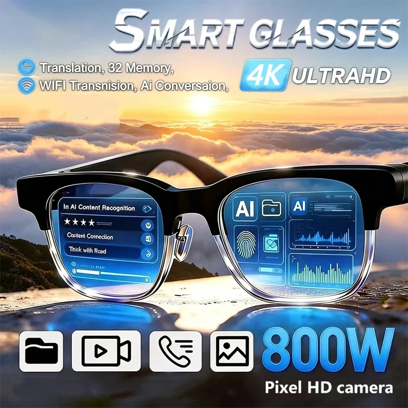 AI Smart Glasses 4K Remote Con - Photography Product recension och pris