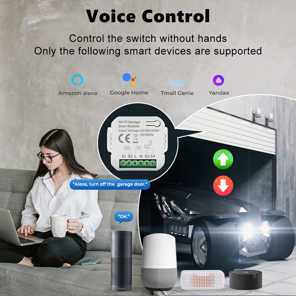 Smart Tuya WiFi Garage Door Sw - Remote Shutter Release recension och pris