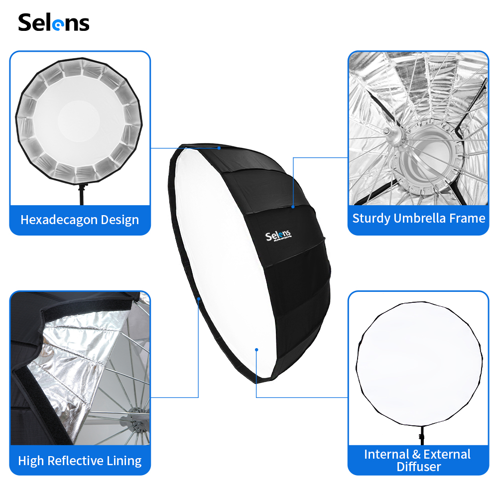 Selens 85cm Umbrella Radar Sof - Photography Umbrella Lights recension och pris