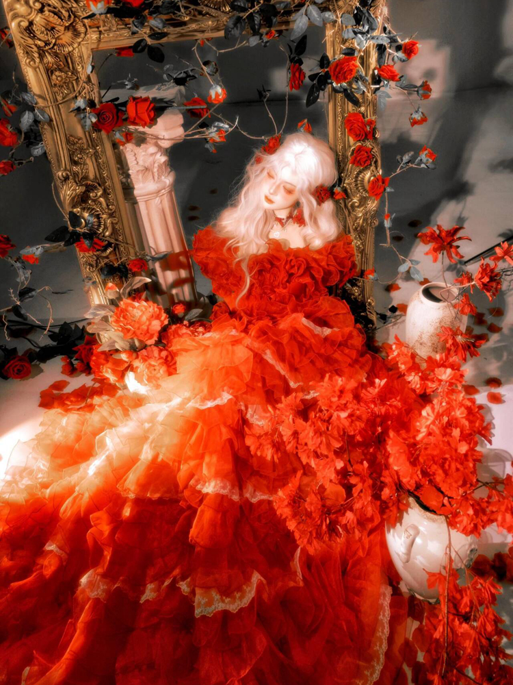 Retro Baroque Style Red Dress  - Photography Young recension och pris