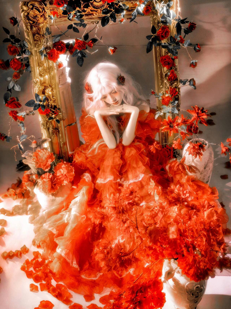 Retro Baroque Style Red Dress  - Photography Young recension och pris