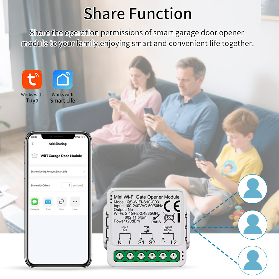 Tuya Smart WiFi or Zigbee Gara - Remote Shutter Release recension och pris