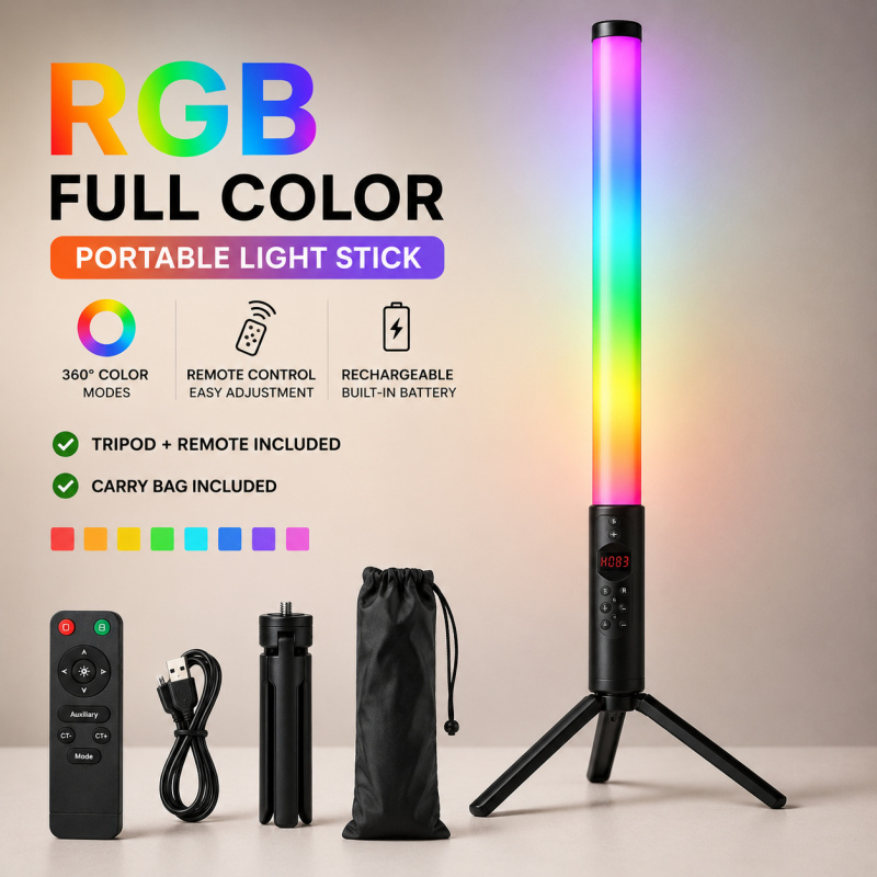 RGB Handheld Video Light Wand, - Photography Umbrella Lights recension och pris