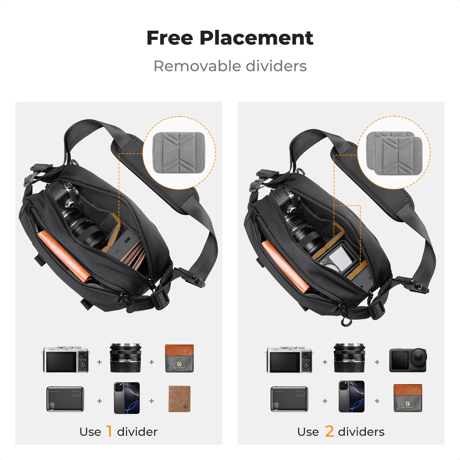 K&F CONCEPT 4L Camera Sling Ba - Photography Product recension och pris