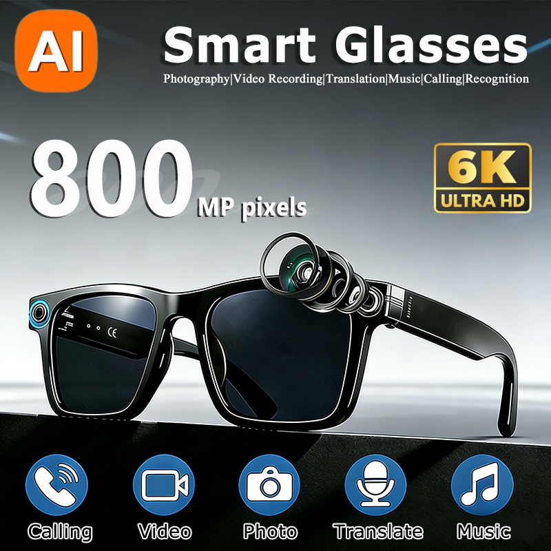 6K HD AI Camera Glasses 800MP  - Photography Product recension och pris
