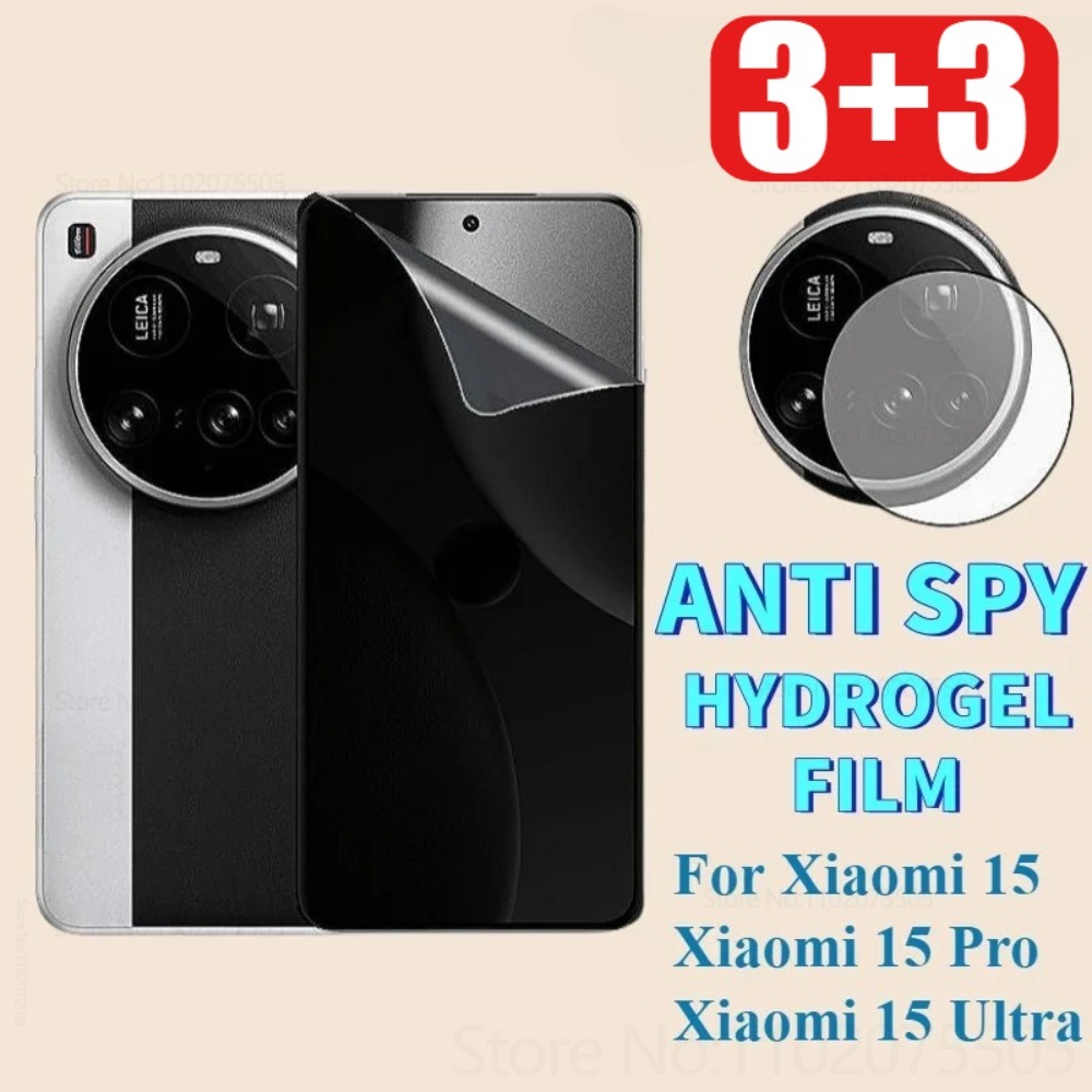 [3+3]3Pcs Privacy Hydrogel Fil - Xiaomi Photography Kit 15 Ultra recension och pris