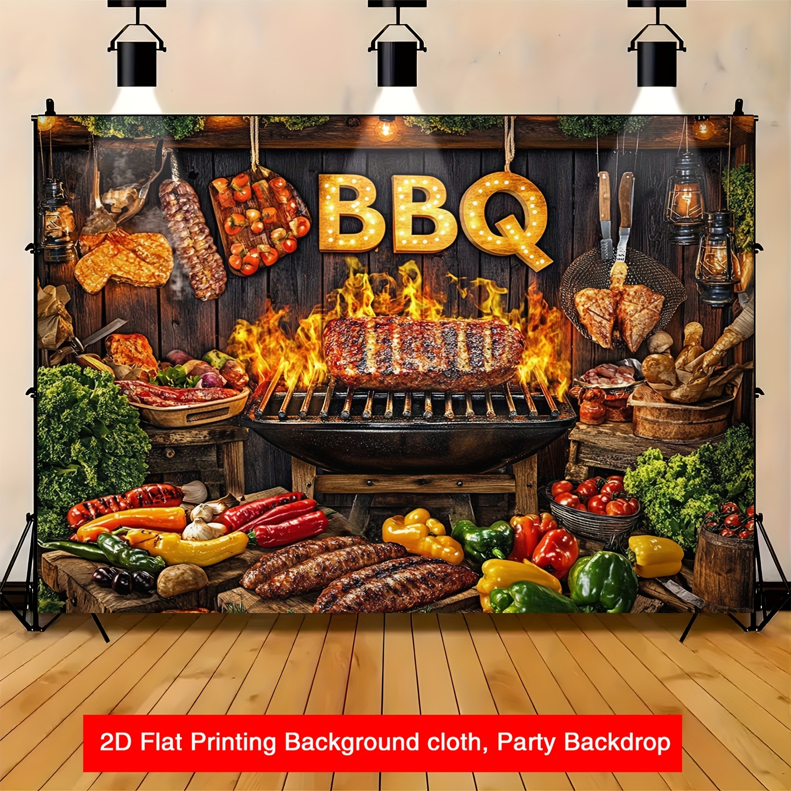 1pcs BBQ Party Food Rustic Woo - Photography Online recension och pris