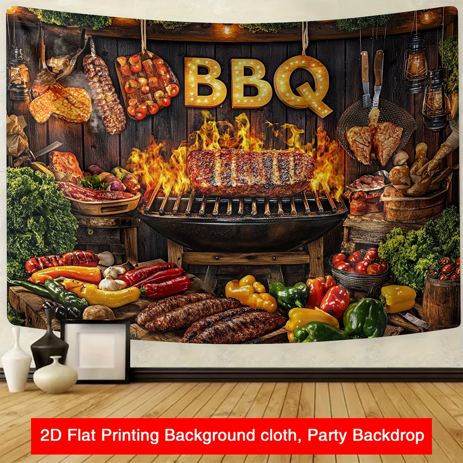 1pcs BBQ Party Food Rustic Woo - Photography Online recension och pris