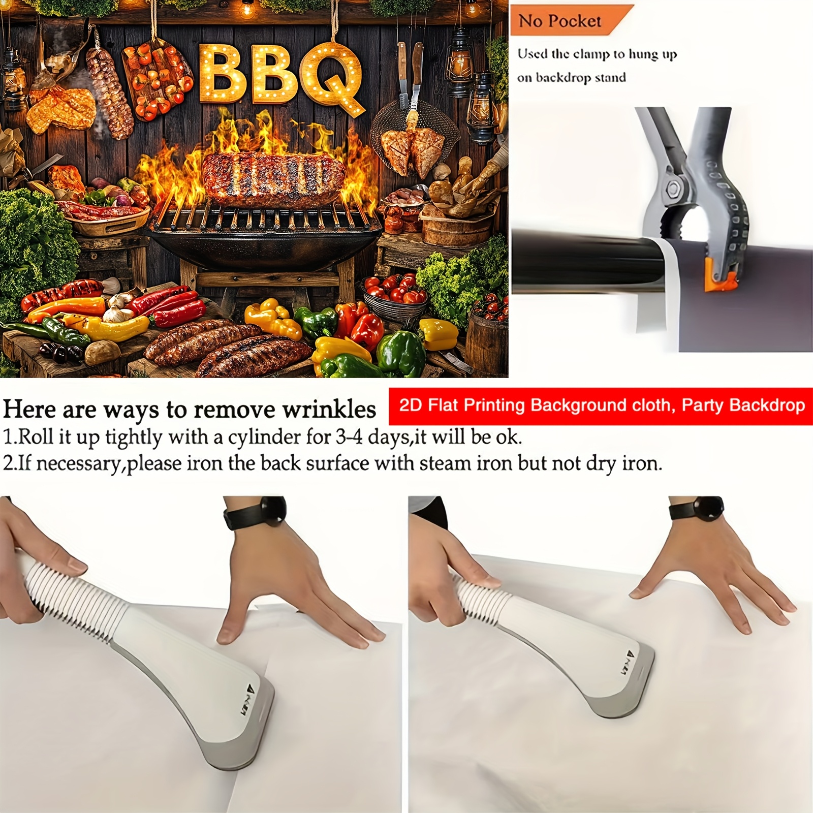 1pcs BBQ Party Food Rustic Woo - Photography Online recension och pris