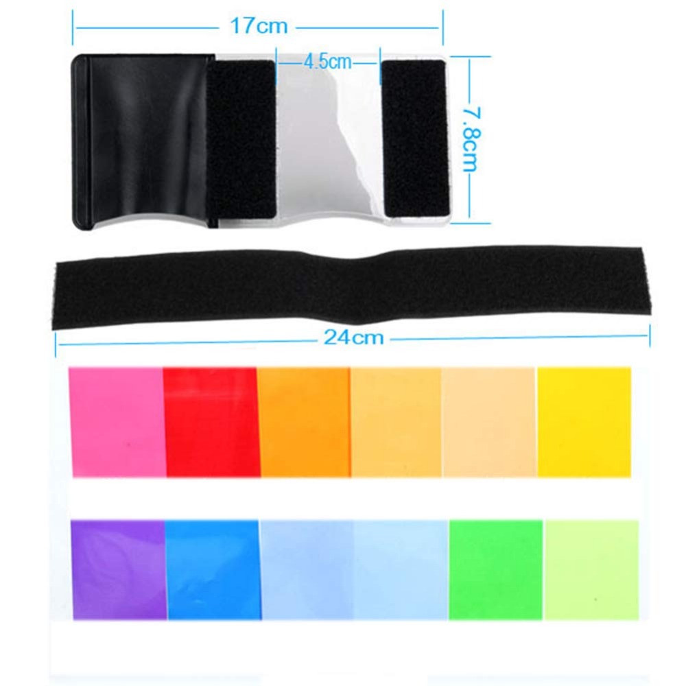 12 Colors Camera Flash Gels Li - Photography Treatment recension och pris