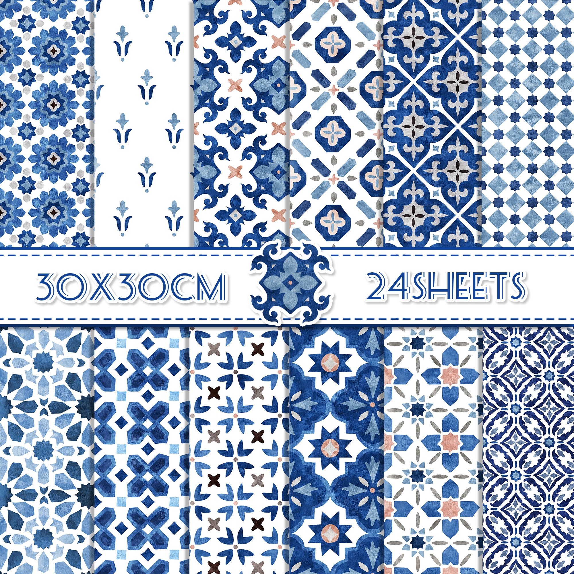 24pcs 30*30cm Mandala Scrapboo - Photography Class recension och pris