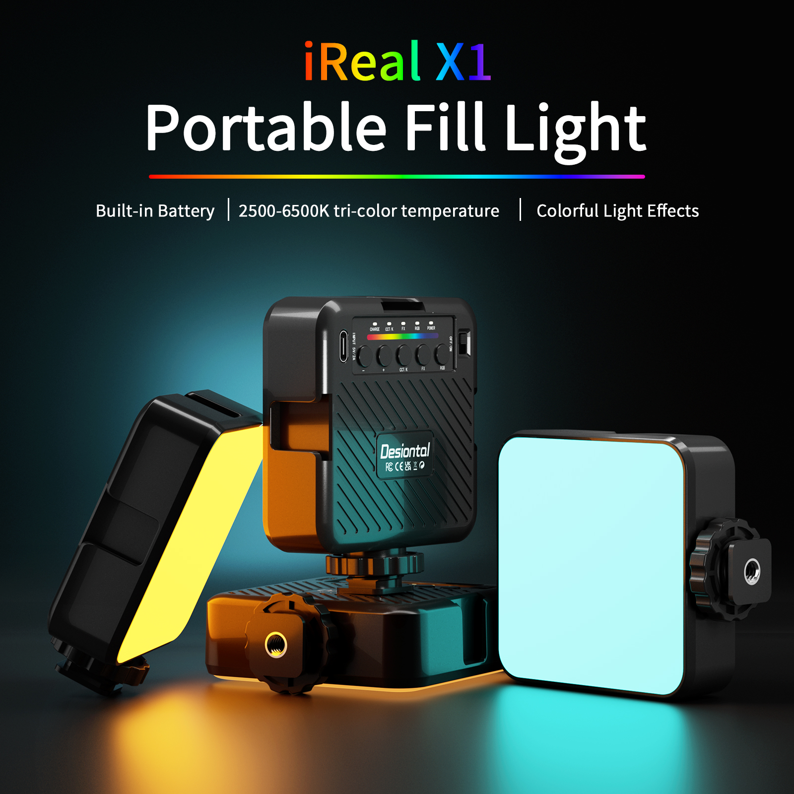 IReal X1 Full Color RGB Mini L - Photography Umbrella Lights recension och pris