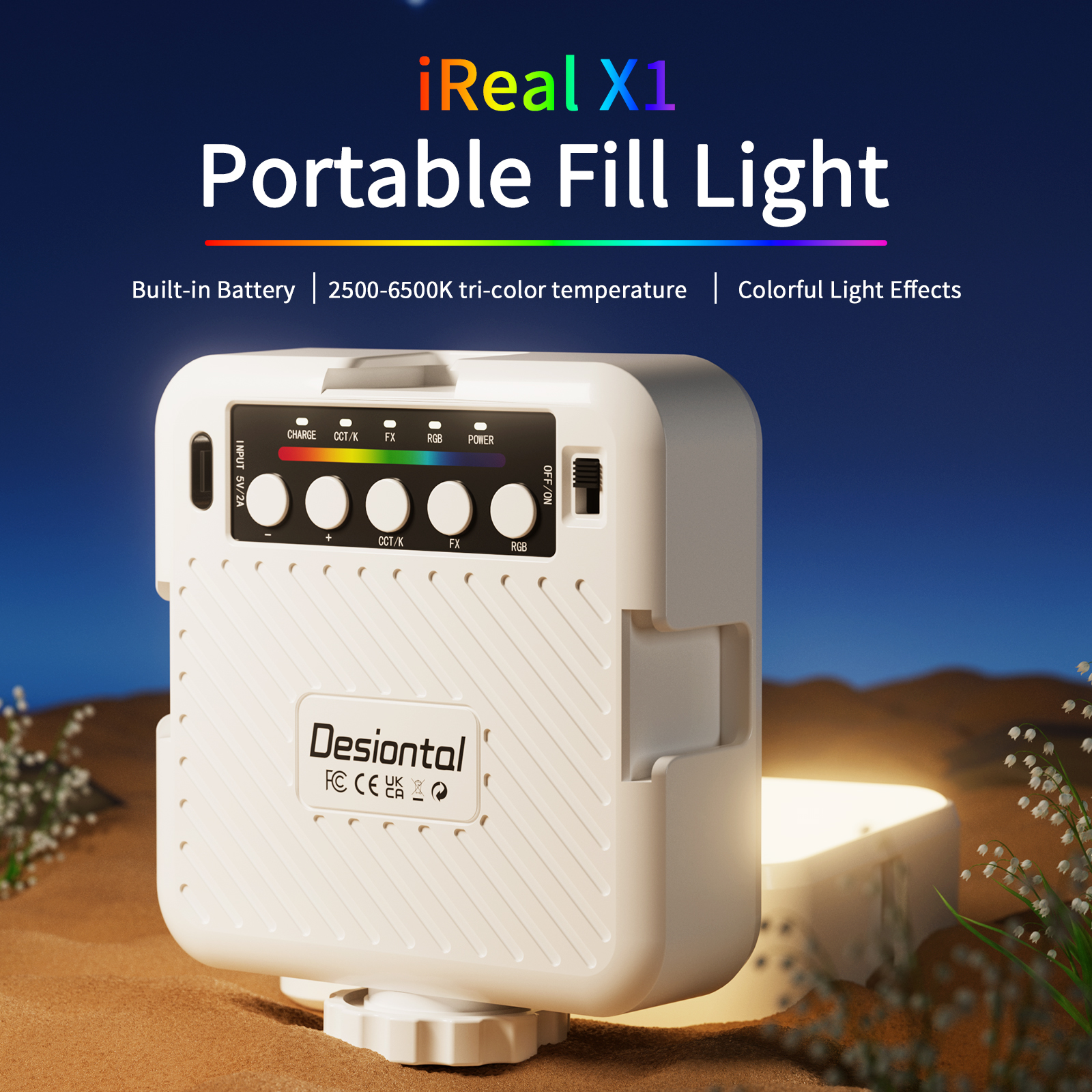 IReal X1 Full Color RGB Mini L - Photography Umbrella Lights recension och pris