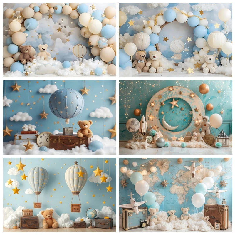 Hot Air Balloons Bear Baby Sho - Photography Treatment recension och pris