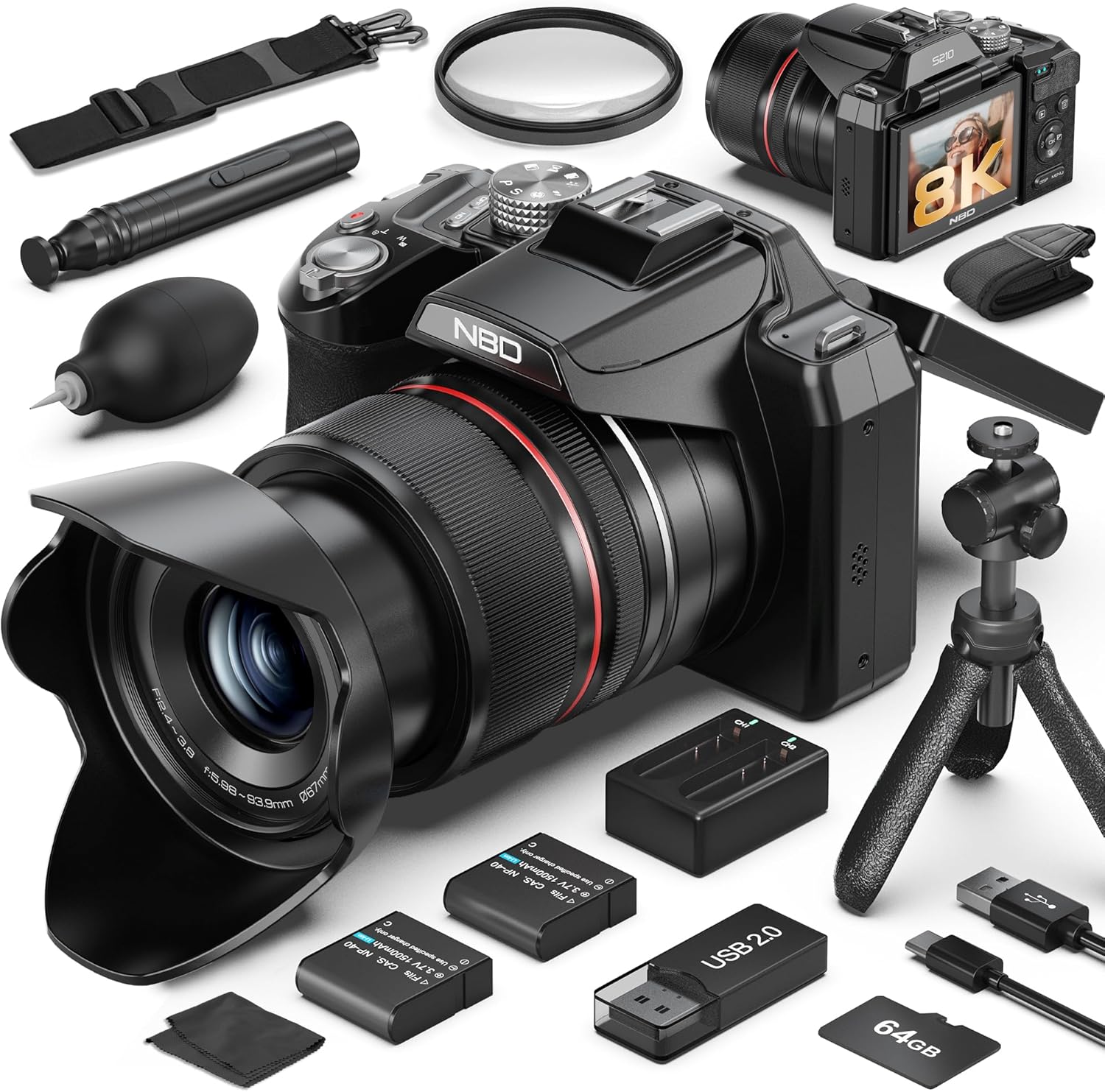 Professional 8K 64MP Photograp - Photography Camera recension och pris