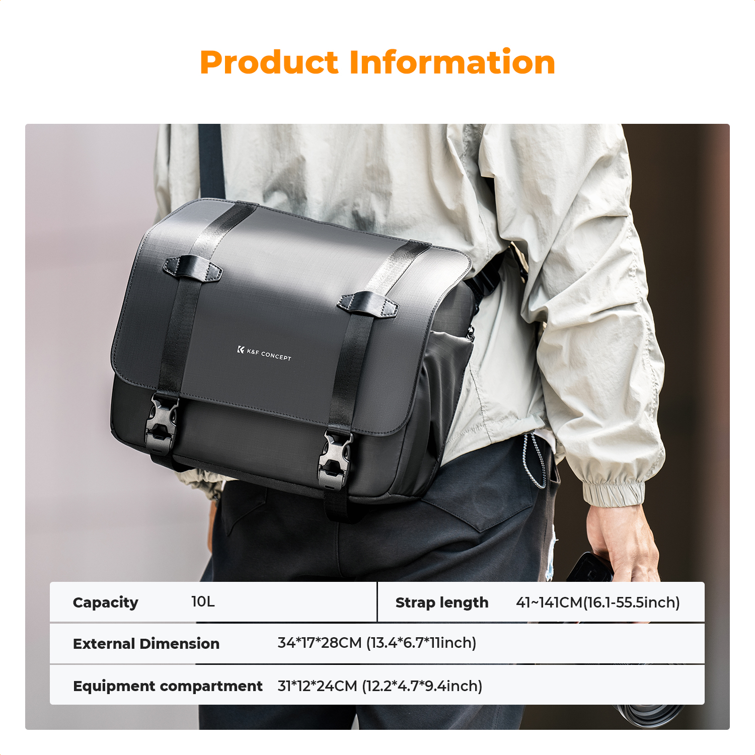 K&F CONCEPT 10L Camera Sling B - Photography Camera recension och pris