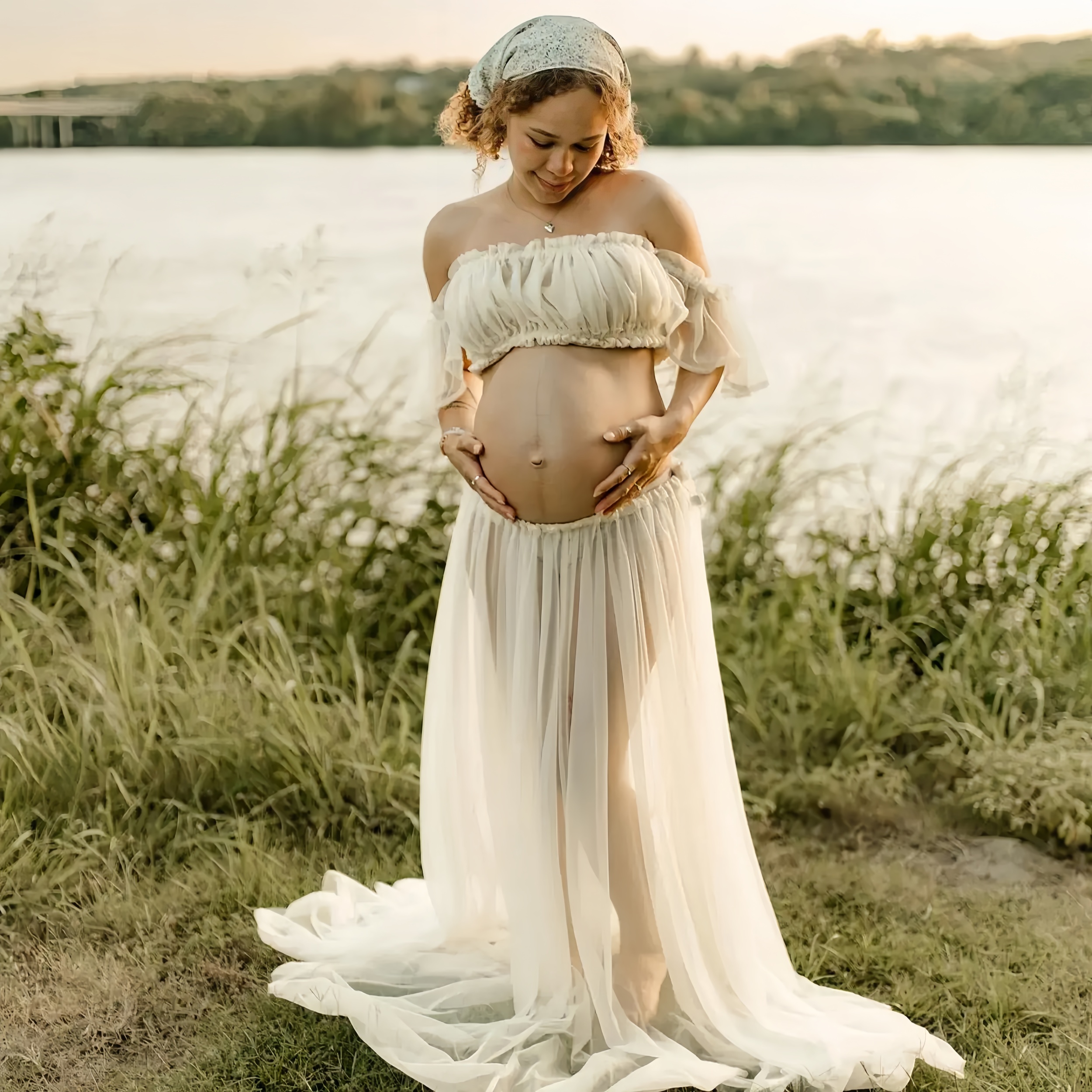2 in 1 Chiffon Matenity Photo  - Photography Outfit recension och pris