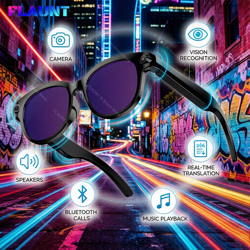 FLAUNT AI Smart Glasses 4K Cam - Photography Product recension och pris
