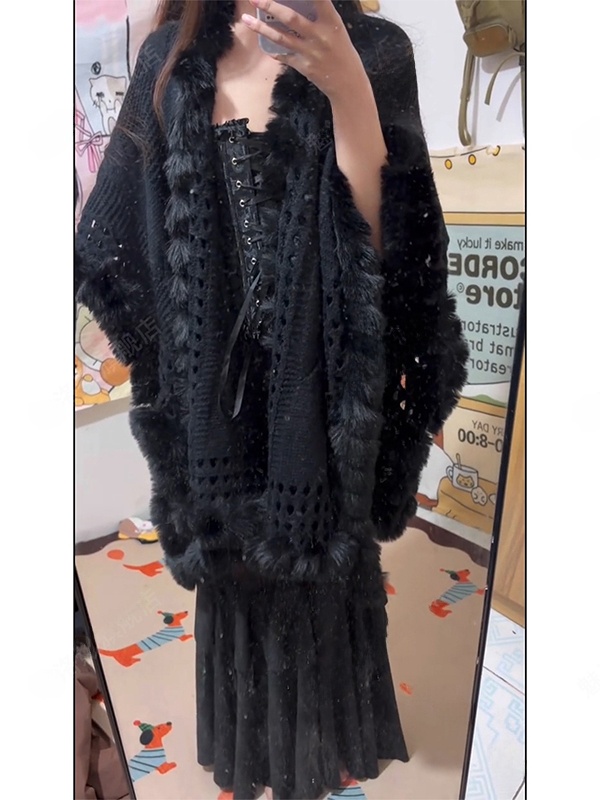 Warm Knitted Shawl Fashionable - Photography Young recension och pris